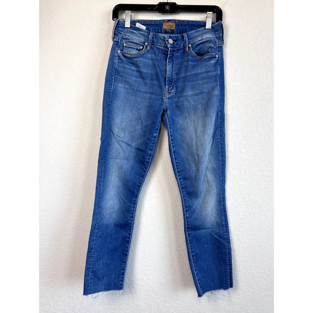 MOTHER Looker Ankle Fray Jeans Birds of Paradise Wash Size 27